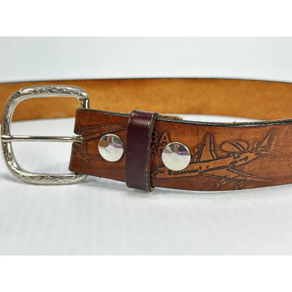 Vintage United States AirForce‎ US Air Force 32 Gavere Leather Belt Made In USA